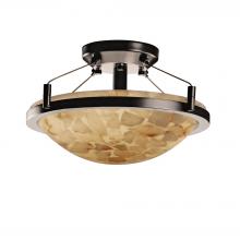 Justice Design Group ALR-9680-35-NCKL-LED2-2000 - 14" LED Semi-Flush Bowl w/ Ring