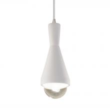 Justice Design Group CER-6520-BIS-NCKL-WTCD - Erlen 1-Light Pendant