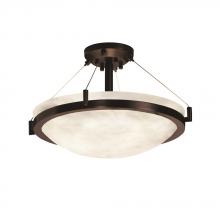 Justice Design Group CLD-9681-35-DBRZ-LED3-3000 - 18" LED Semi-Flush Bowl w/ Ring