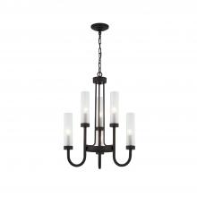 Justice Design Group FSN-4343-CLFR-MBLK - Anchor 22" Chandelier