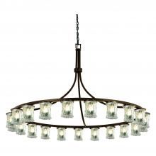 Justice Design Group GLA-8736-16-CLRT-DBRZ-LED21-14700 - Dakota Downlight 21-Light 1-Tier LED Chandelier