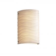 Justice Design Group PNA-5541-WAVE-NCKL-LED1-1000 - Finials LED Cylinder Wall Sconce (ADA)