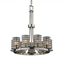 Justice Design Group WGL-8766-10-GRCB-NCKL - Dakota 9-Light Ring Chandelier