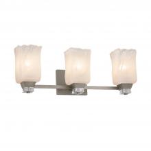 Justice Design Group GLA-8473-26-WHTW-NCKL - Ardent 3-Light Bath Bar