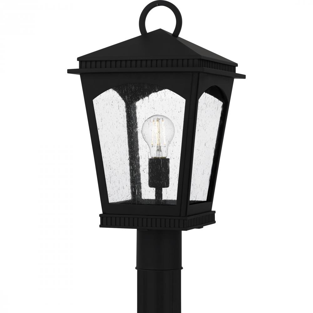 Huck 1-Light Earth Black Outdoor Post Lantern