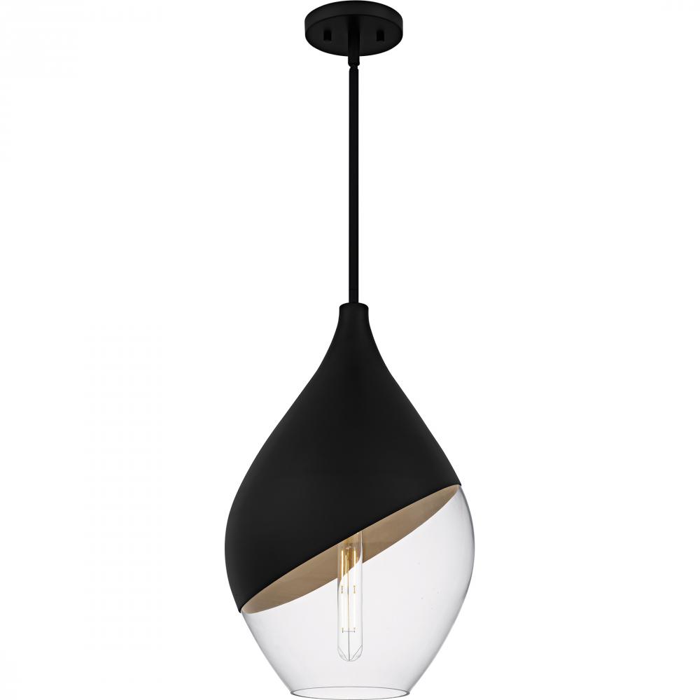 Drover 1-Light Matte Black Pendant