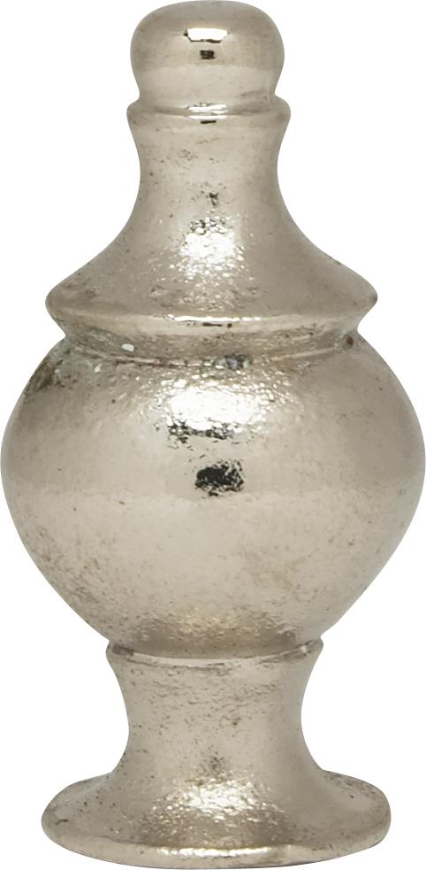 Modern Finial; 1-1/2&#34; Height; 1/4-27; Polished Chrome Finish