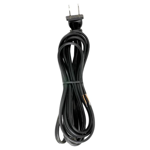 9 Foot 18/2 SPT-2 105C Cord Set; Black Finish; 36&#34; Hank; 150 Carton; Molded Polarized Plug;