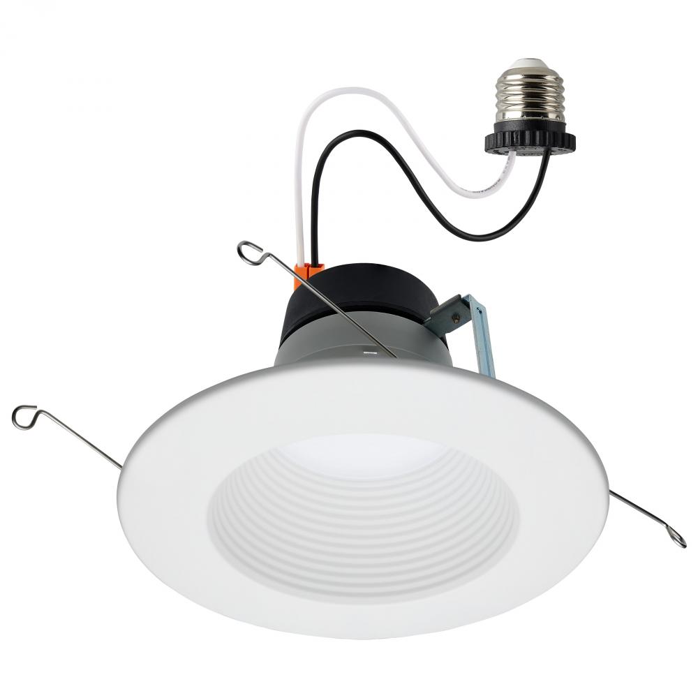 Field Selectable LED Downlight Retrofit; Deep Baffle; 8/10.5/13.5 Watts; 27K/30K/35K/40K/50K CCT;