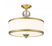 Z-Lite 307SF-HBR - 3 Light Semi Flush Mount