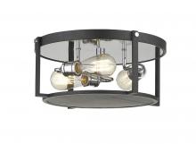 Z-Lite 723F15-MB+CH - 3 Light Flush Mount