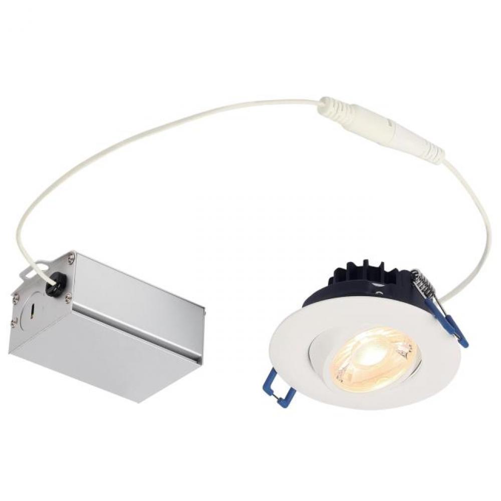 7W Gimbal Recessed LED Downlight 3&#34; Dimmable 2700K, 120 Volt, Box