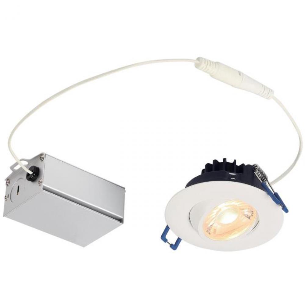 7W Gimbal Recessed LED Downlight 3&#34; Dimmable 3000K, 120 Volt, Box