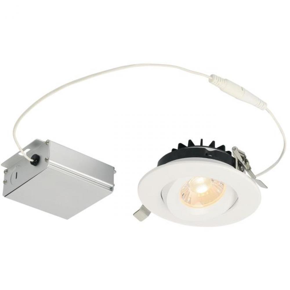 12W Gimbal Recessed LED Downlight 4&#34; Dimmable 2700K, 120 Volt, Box