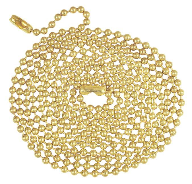 5&#39; Beaded Chain with Connector Brass Finish