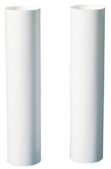 2 Plastic Candle Socket Covers White 4&#34; Long