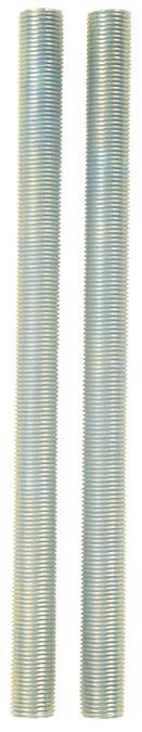 2 Steel Nipples Zinc-Plated 2&#34; Long