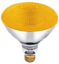 Westinghouse 0440900 - 100W BR38 Incandescent Reflector Bug Yellow Flood E26 (Medium) Base, 120 Volt, Box