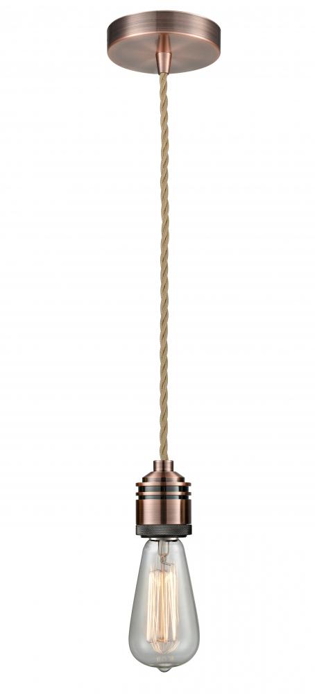 Winchester - 1 Light - 2 inch - Antique Copper - Cord hung - Mini Pendant