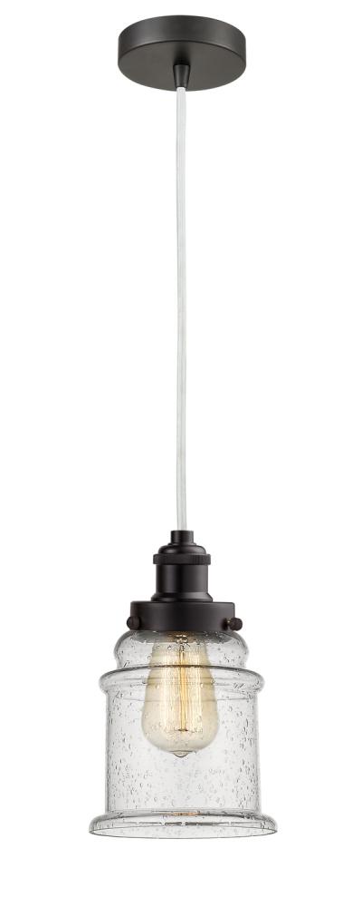 Edison - 1 Light - 8 inch - Oil Rubbed Bronze - Cord hung - Mini Pendant