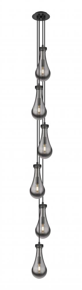 Owego - 6 Light - 7 inch - Matte Black - Multi Pendant