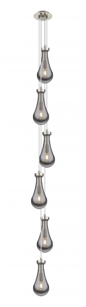 Owego - 6 Light - 7 inch - Brushed Satin Nickel - Multi Pendant