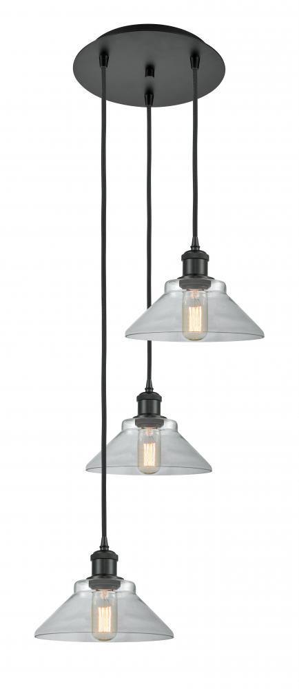 Orwell - 3 Light - 15 inch - Matte Black - Cord Hung - Multi Pendant