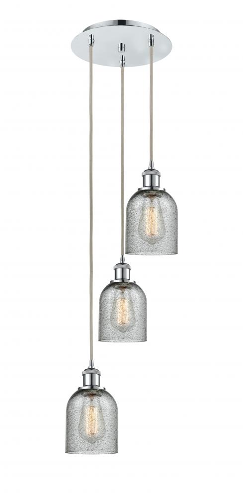 Caledonia - 3 Light - 12 inch - Polished Chrome - Cord Hung - Multi Pendant