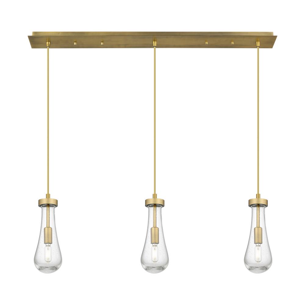 Owego - 3 Light - 37 inch - Brushed Brushed Brass - Linear Pendant