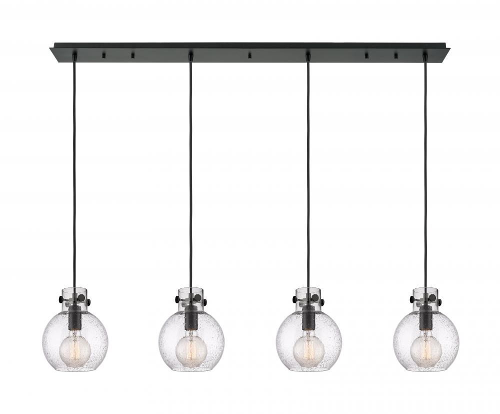 Newton Sphere - 4 Light - 52 inch - Matte Black - Cord hung - Linear Pendant