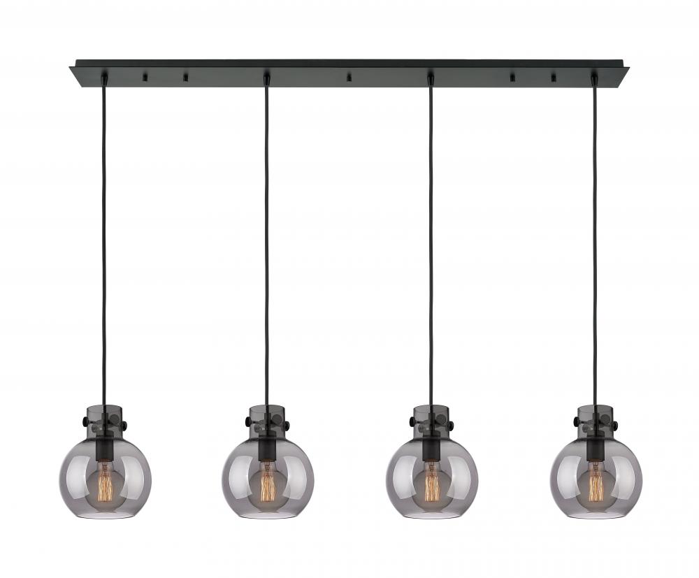 Newton Sphere - 4 Light - 52 inch - Matte Black - Cord hung - Linear Pendant