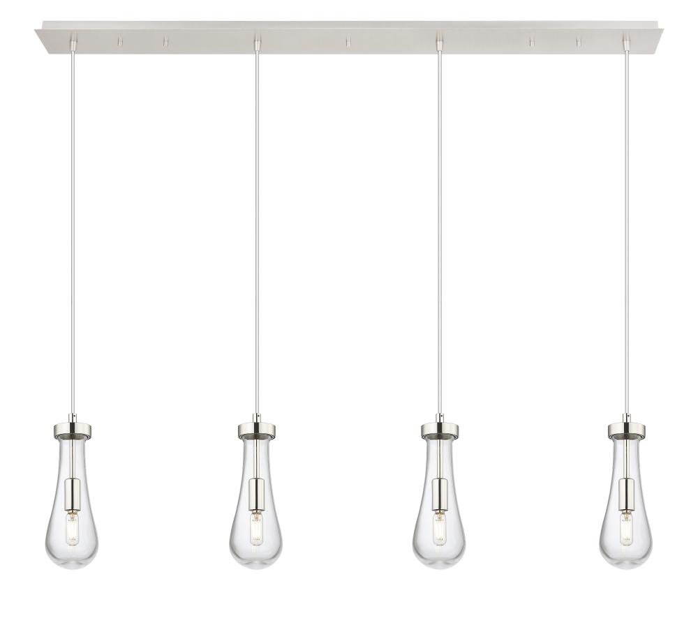 Owego - 4 Light - 49 inch - Polished Nickel - Linear Pendant