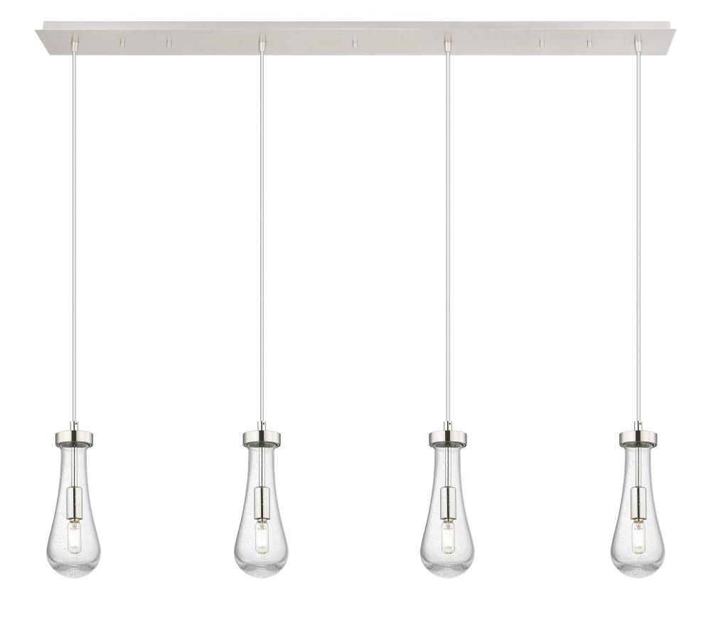 Owego - 4 Light - 49 inch - Brushed Polished Nickel - Linear Pendant