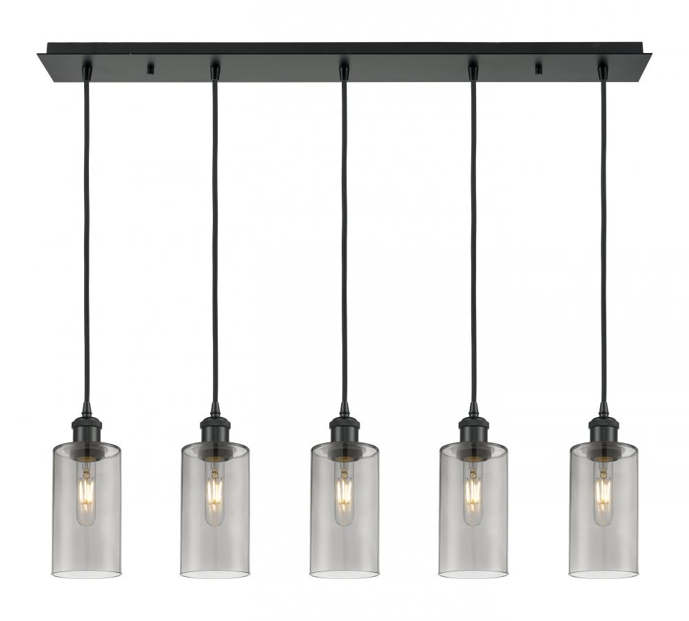 Crown Point - 5 Light - 37 inch - Matte Black - Linear Pendant