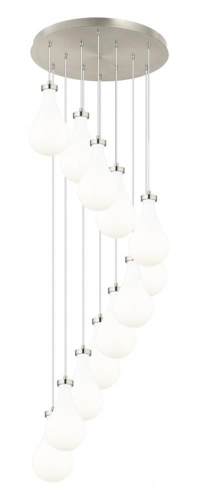 Owego - 12 Light - 24 inch - Brushed Satin Nickel - Multi Pendant