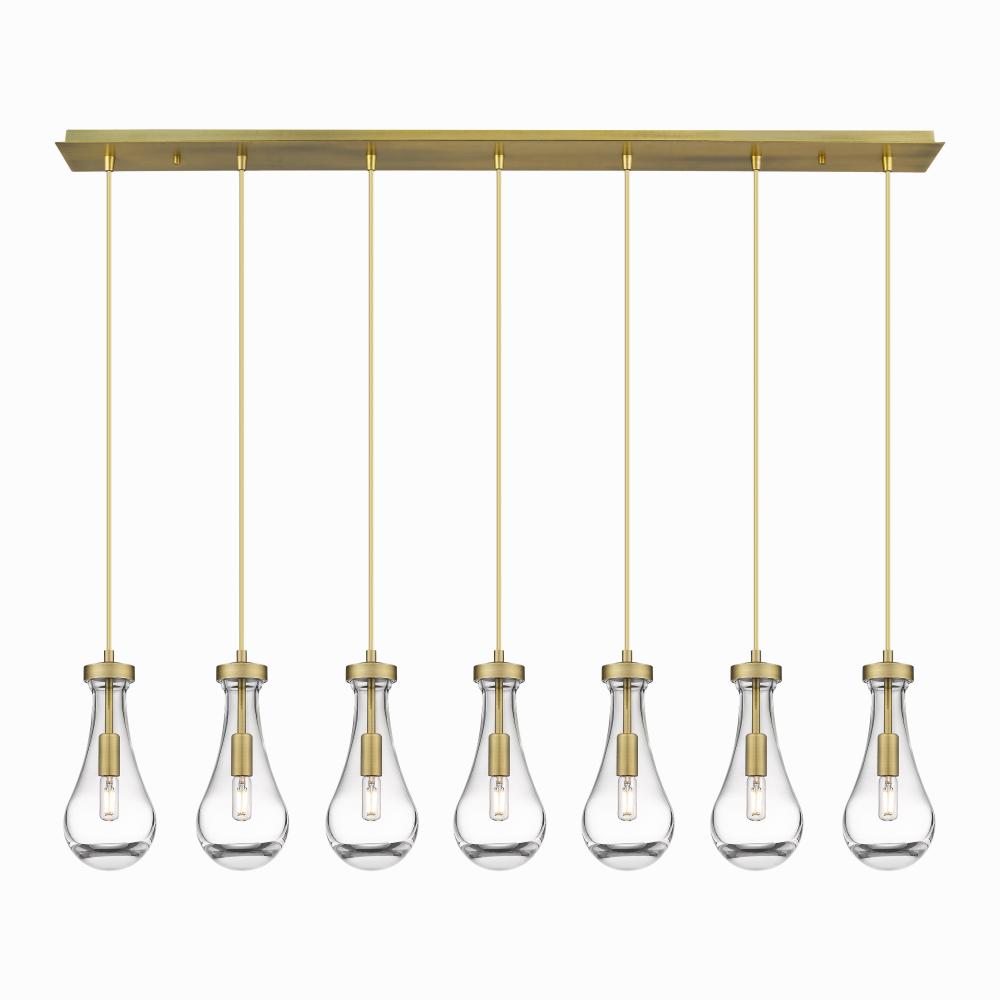 Owego - 7 Light - 49 inch - Brushed Brass - Linear Pendant