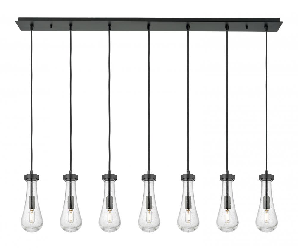 Owego - 7 Light - 49 inch - Brushed Matte Black - Linear Pendant