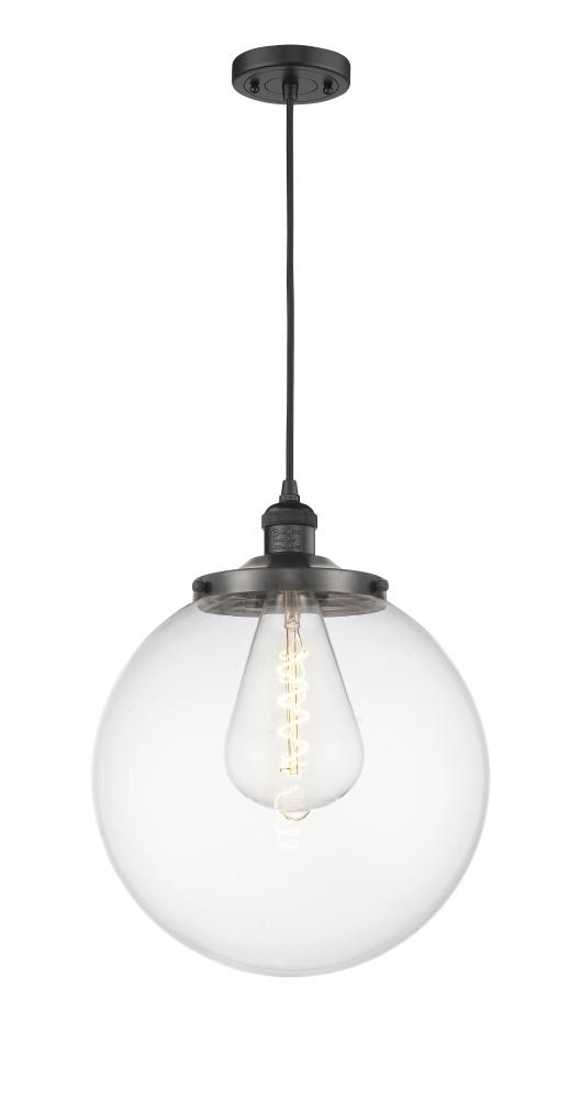 Beacon - 1 Light - 14 inch - Matte Black - Cord hung - Mini Pendant