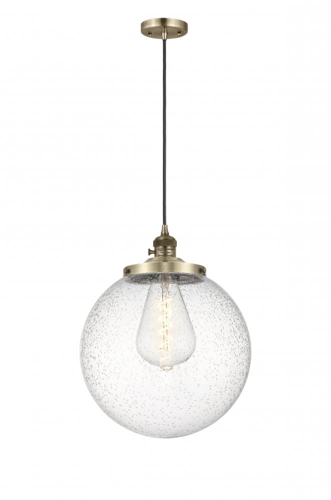 Beacon - 1 Light - 14 inch - Antique Brass - Cord hung - Mini Pendant