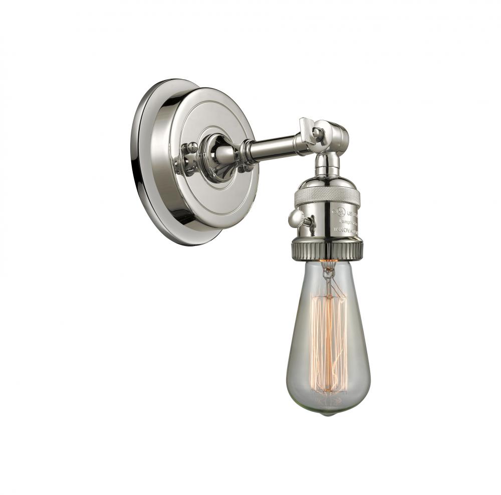 Bare Bulb - 1 Light - 5 inch - Polished Nickel - Sconce