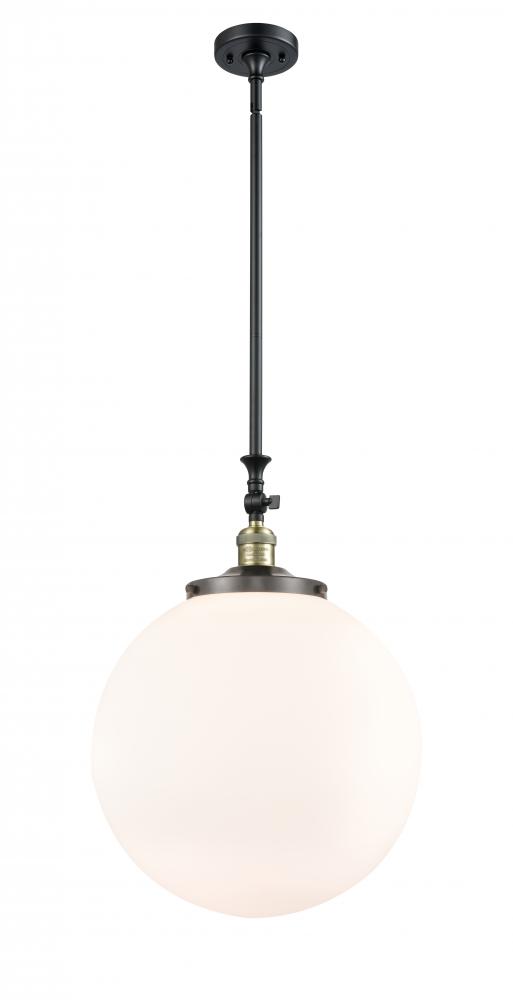 Beacon - 1 Light - 16 inch - Black Antique Brass - Stem Hung - Mini Pendant