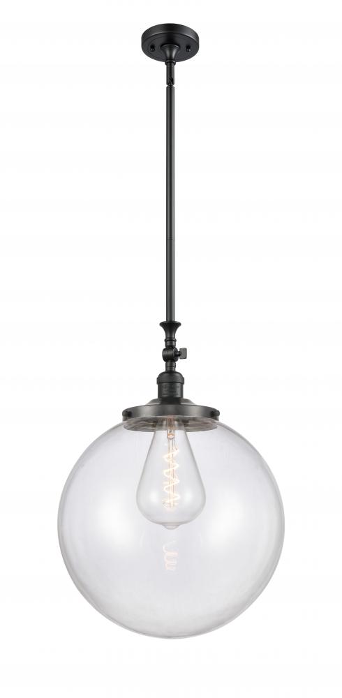 Beacon - 1 Light - 16 inch - Matte Black - Stem Hung - Mini Pendant