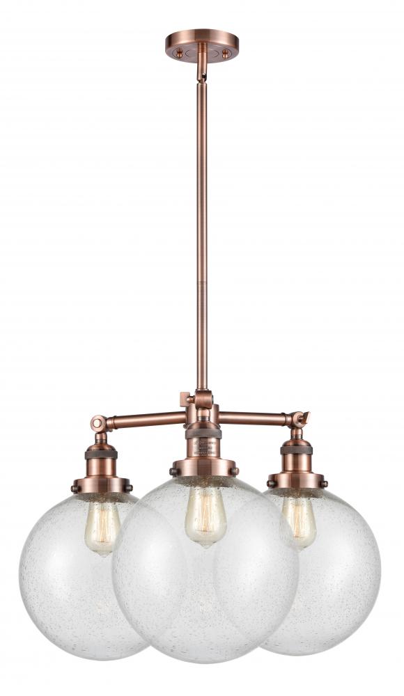 Beacon - 3 Light - 24 inch - Antique Copper - Stem Hung - Chandelier