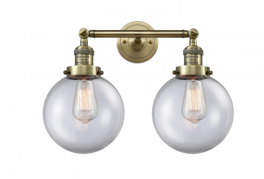 Beacon - 2 Light - 19 inch - Antique Brass - Bath Vanity Light