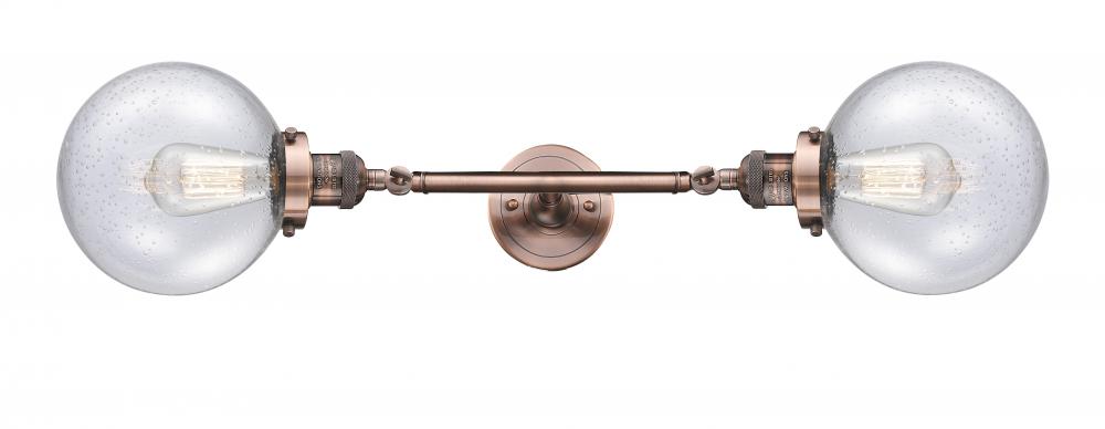 Beacon - 2 Light - 8 inch - Antique Copper - Bath Vanity Light