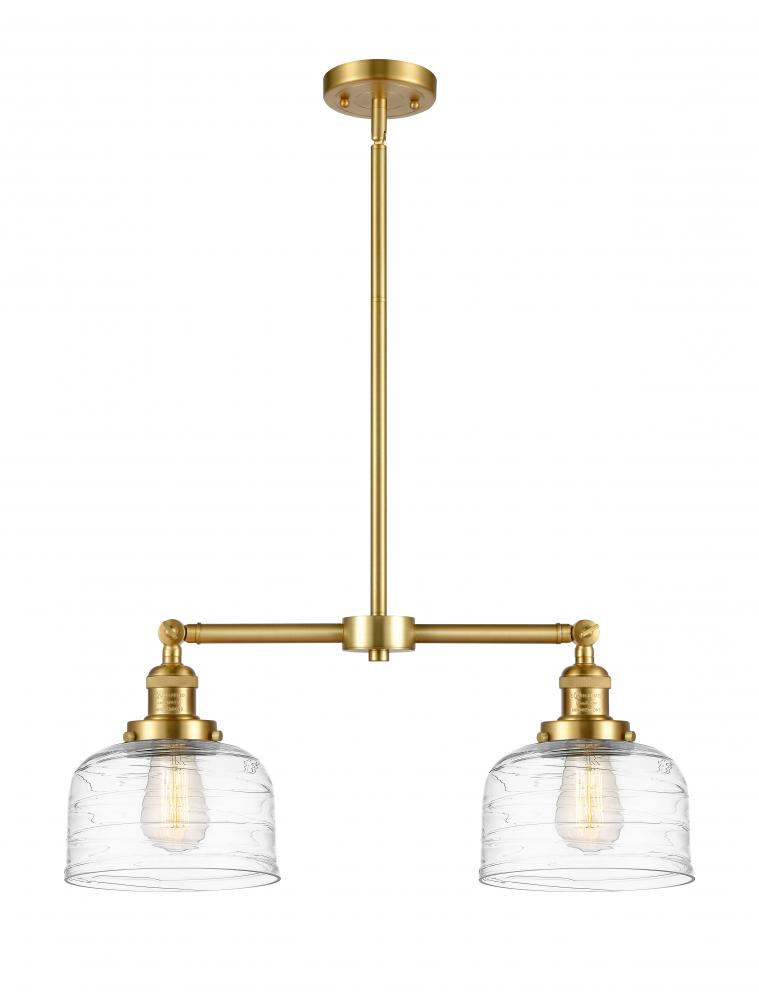 Bell - 2 Light - 21 inch - Satin Gold - Stem Hung - Island Light