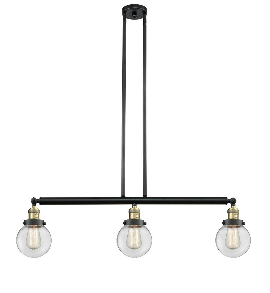 Beacon - 3 Light - 39 inch - Black Antique Brass - Stem Hung - Island Light