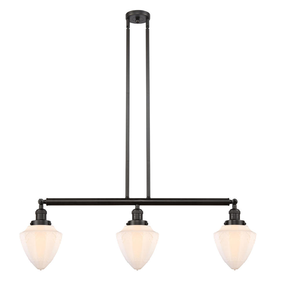 Bullet - 3 Light - 38 inch - Oil Rubbed Bronze - Stem Hung - Island Light