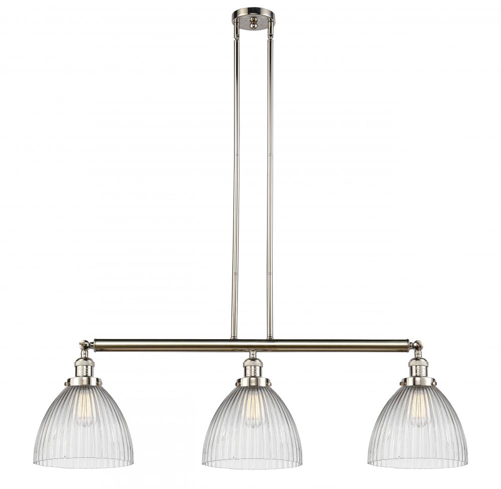 Seneca Falls - 3 Light - 39 inch - Polished Nickel - Stem Hung - Island Light