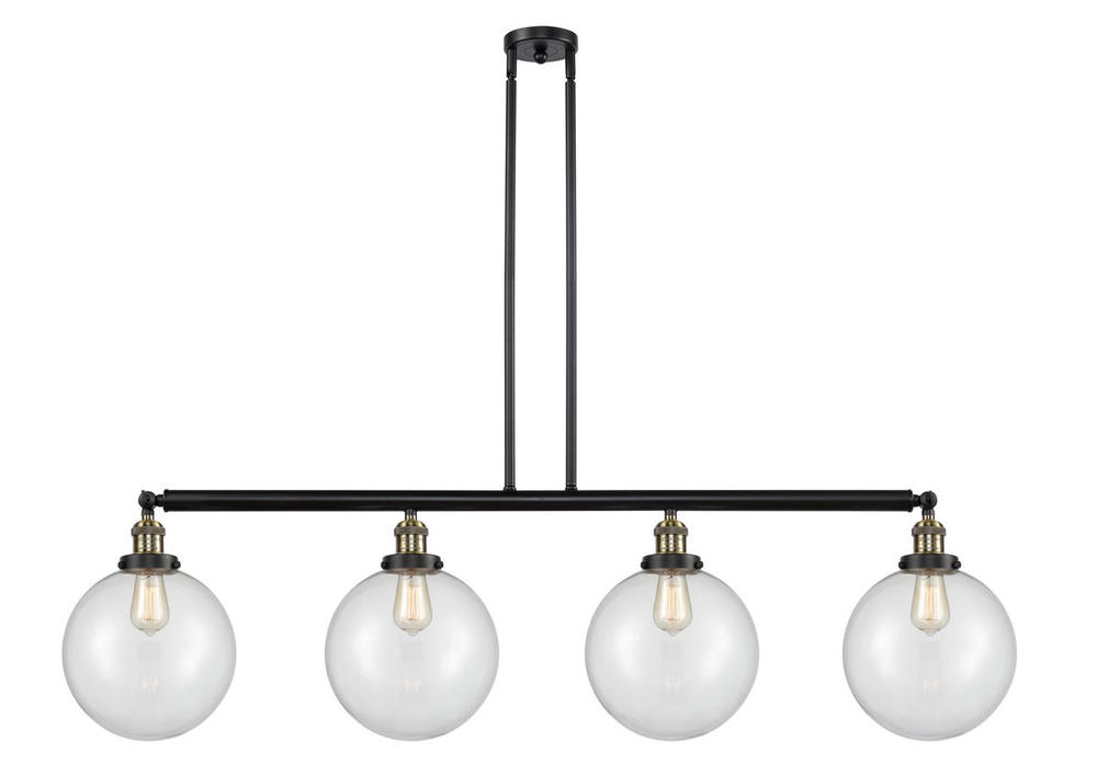 Beacon - 4 Light - 54 inch - Black Antique Brass - Stem Hung - Island Light